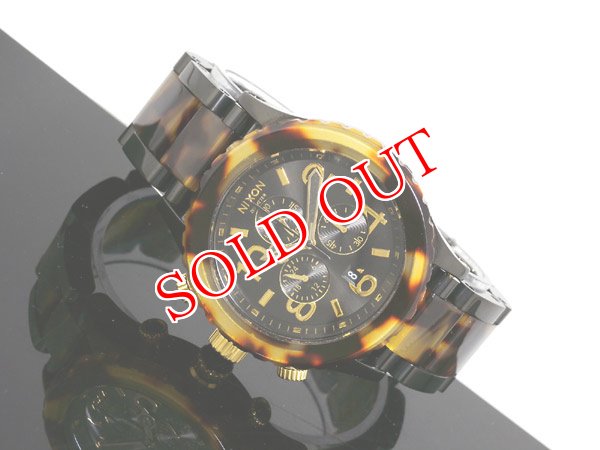 画像1: ニクソン NIXON 42-20 CHRONO 腕時計 A037-679 ALL BLACK TORTOISE ユニセックス (1)