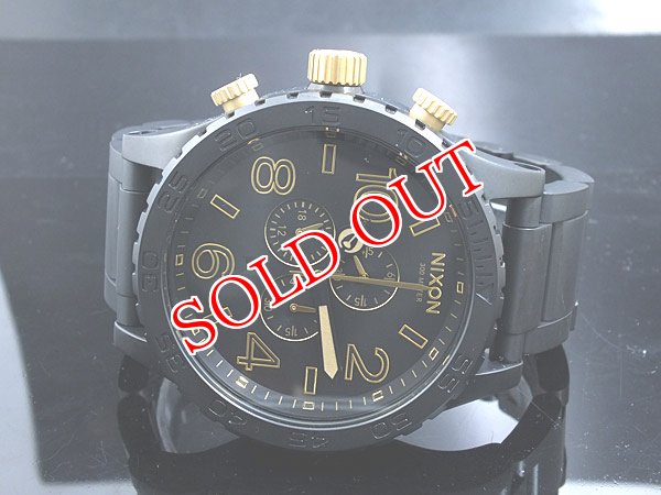 画像1: NIXON ニクソン 腕時計 51-30 CHRONO A083-1041 MATTE　BLACK GOLD (1)