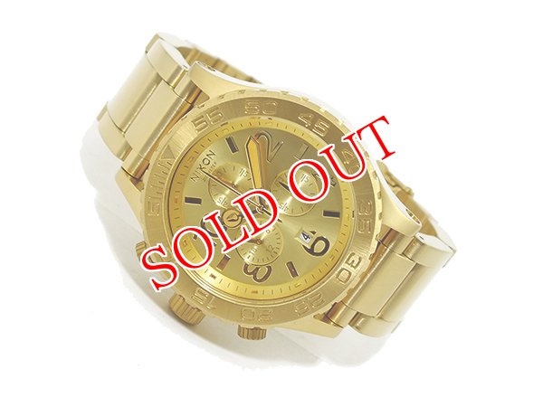 画像1: NIXON ニクソン 腕時計 42-20 CHRONO A037-502 ALL GOLD (1)