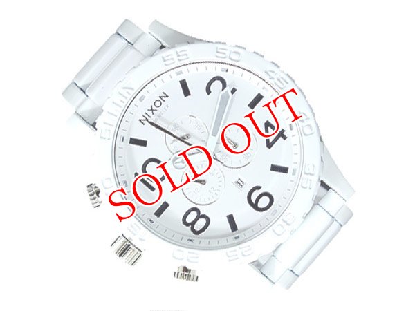 画像1: ニクソン NIXON 51-30 CHRONO クオーツ メンズ クロノ 腕時計 A083-1255 ALL WHITE/SILVER (1)