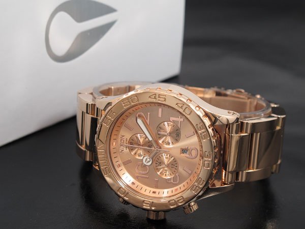 画像1: ニクソン NIXON 42-20 CHRONO 腕時計 A037-897 ALL ROSE GOLD (1)