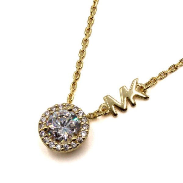 画像1: MICHAEL KORS マイケルコース MKC1208AN710 PAVE HALO NECKLACE ネックレス レディース (1)