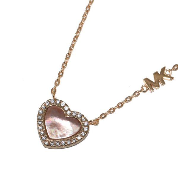 画像1: MICHAEL KORS マイケルコース MKC1337A6791 MOP HEART PENDANT ネックレス ネック レディース (1)