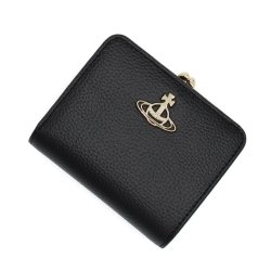 画像1: VIVIENNE WESTWOOD ヴィヴィアンウエストウッド 51010058U-S000D-N402 RE-VEGAN WALLET FR PKT 財布 2つ折り財布 レディース