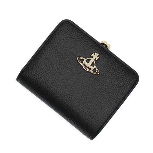 画像1: VIVIENNE WESTWOOD ヴィヴィアンウエストウッド 51010058U-S000D-N402 RE-VEGAN WALLET FR PKT 財布 2つ折り財布 レディース (1)