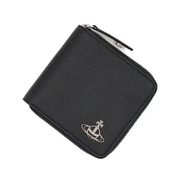 画像1: VIVIENNE WESTWOOD ヴィヴィアンウエストウッド 51010043U-S00B-N401 SAFFIANO ROUNDED SQUARE 財布 WALLET メンズ レディース (1)