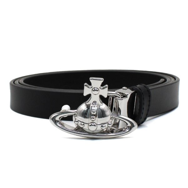 画像1: VIVIENNE WESTWOOD ヴィヴィアンウエストウッド 8201006HU-L0022-N401 BELTS SMALL LINE ORB BUCKLE ベルト メンズ (1)