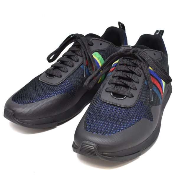 画像1: PAUL SMITH ポールスミス M2S RAP16 ANYL BLACK メッシュ スニーカー #7 (1)