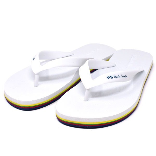 画像1: PAUL SMITH ポールスミス M2S DAL07 AEVA DALE WHITE PSロゴ ビーチ サンダル #S (1)