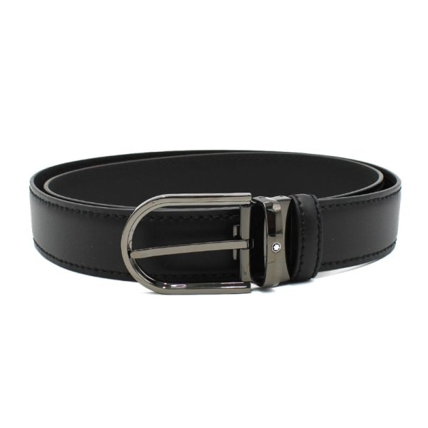 画像1: MONTBLANC モンブラン MB128770 BELT ベルト ホースシューバックル メンズ (1)