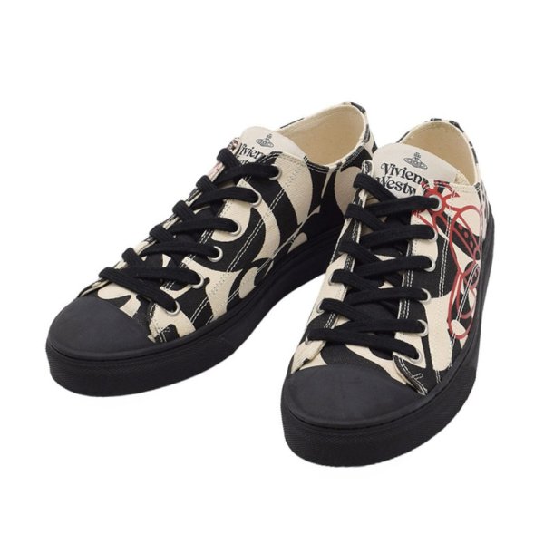 画像1: VIVIENNE WESTWOOD ヴィヴィアンウエストウッド PLIMSOLL LOW TOP 2.0 75020005M-W00JW-N301 スニーカー 靴 23SS メンズ #40 (1)