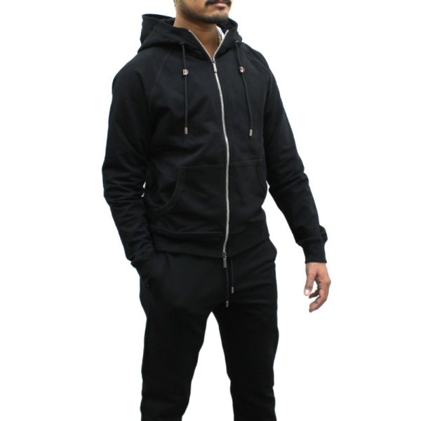 画像1: MOORER ムーレー NORCIA TUTA-RAF NERO ZIP HOODIE スウェットパーカー パンツ セットアップ フーディ メンズ  #44 (1)