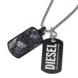 画像1: DIESEL ディーゼル DX1327040 ネックレス FELDSPAR ドッグタグ ダブルプレート ペンダント アクセサリー メンズ レディース (1)