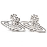 画像: Vivienne Westwood ヴィヴィアン ウエストウッド 62010208-02W003 THIN LINES FLAT ORB EARRINGS ピアス レディース