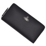 画像: Vivienne Westwood ヴィヴィアン ウエストウッド 51050022-L001J-N401 長財布 GRAIN LEATHER ZIP ROUND WALLET レディース