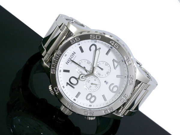 ニクソン NIXON 腕時計 クロノグラフ A083-488 シルバー ホワイト ...
